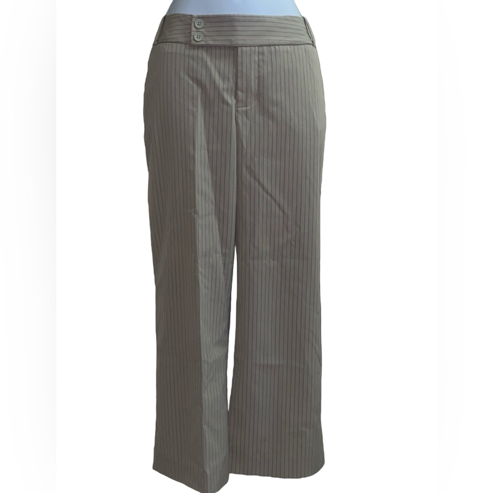 y2k office core cropped pinstripe pants